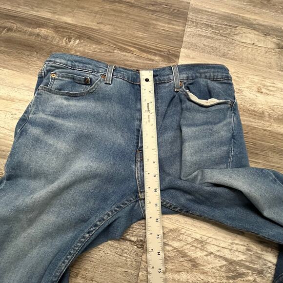 Levis 511 Dark Wash Blue Mens 36x33 Modern Slim Fit Faded Denim Jeans Red Tab - Picture 9 of 12